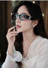 CC Sunglassses Black Mix White 6056